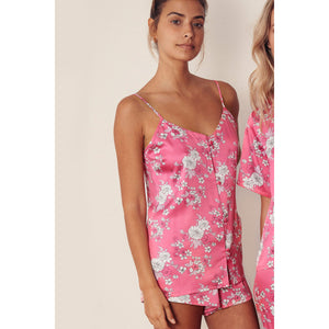 Pigiama donna corto Admas 55147 fucsia stampato