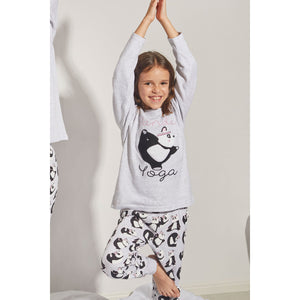 Pigiama bambina caldo cotone Admas 55207 panda