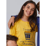 Pigiama bimba bambina caldo cotone Admas 55213 giallo