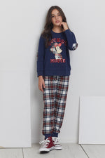 Pigiama bambina Disney 55474 caldo cotone blu
