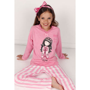 Pigiama bambina lungo Santoro Gorjuss 55580 rosa