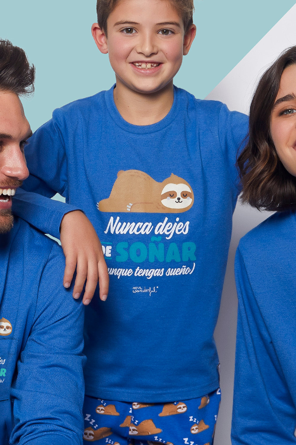 Pigiama bimbo caldo cotone Mr. Wonderful 55729 con bradipo