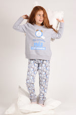 Pigiama bimba caldo cotone sveglia grigio Mr. Wonderful 55743