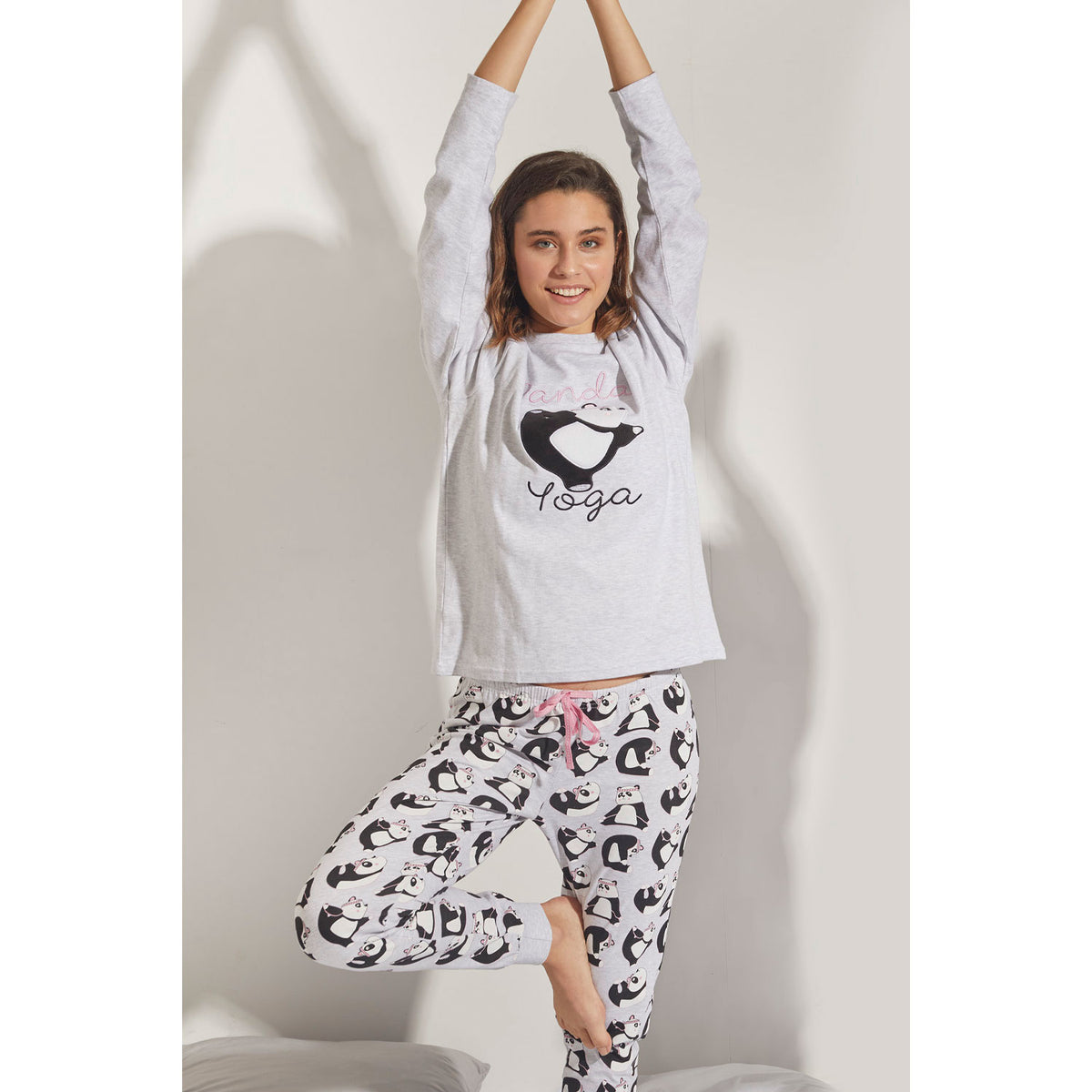 Pigiama donna cotone interlock panda Admas 55805