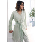 Vestaglia donna manica lunga Admas 57406 verde acqua