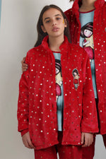 Giacca camera bimba Santoro Gorjuss 57422 pile sherpa con stelline