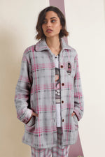 Giacca camera donna Santoro Gorjuss 57423 aperta pile scozzese