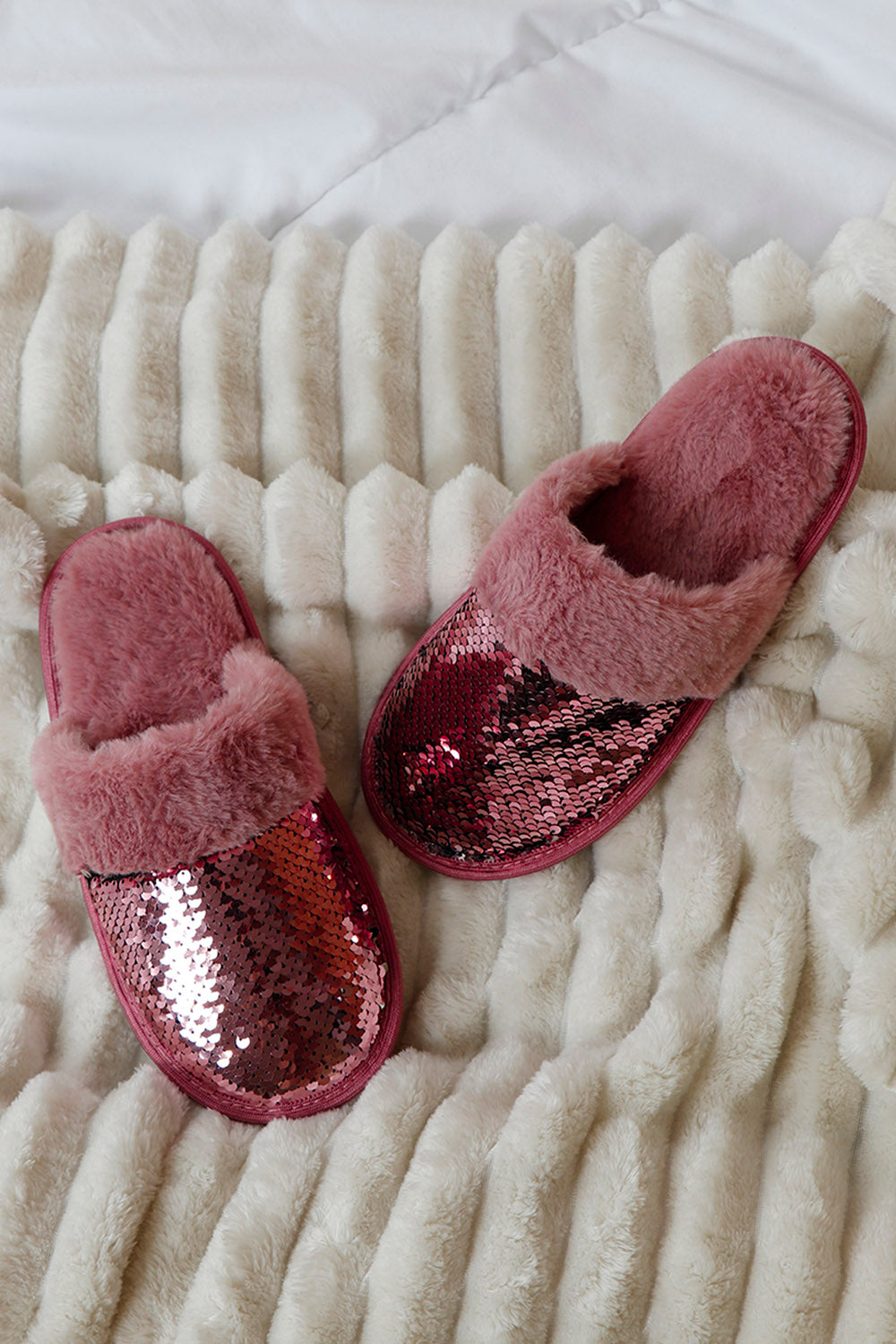 Pantofole donna eco pelliccia paiette girabrilla Admas 59100