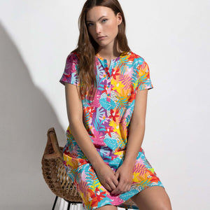 Camicia da donna scollo serafno tropicale Admas 61499