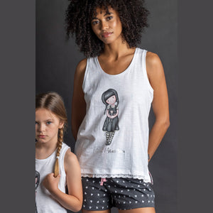 Pigiama donna estivo cotone Mercoledì Addams Santoro 62377