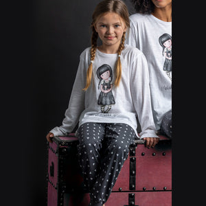 Pigiama bimba lungo cotone Mercoledì Addams Santoro 62403