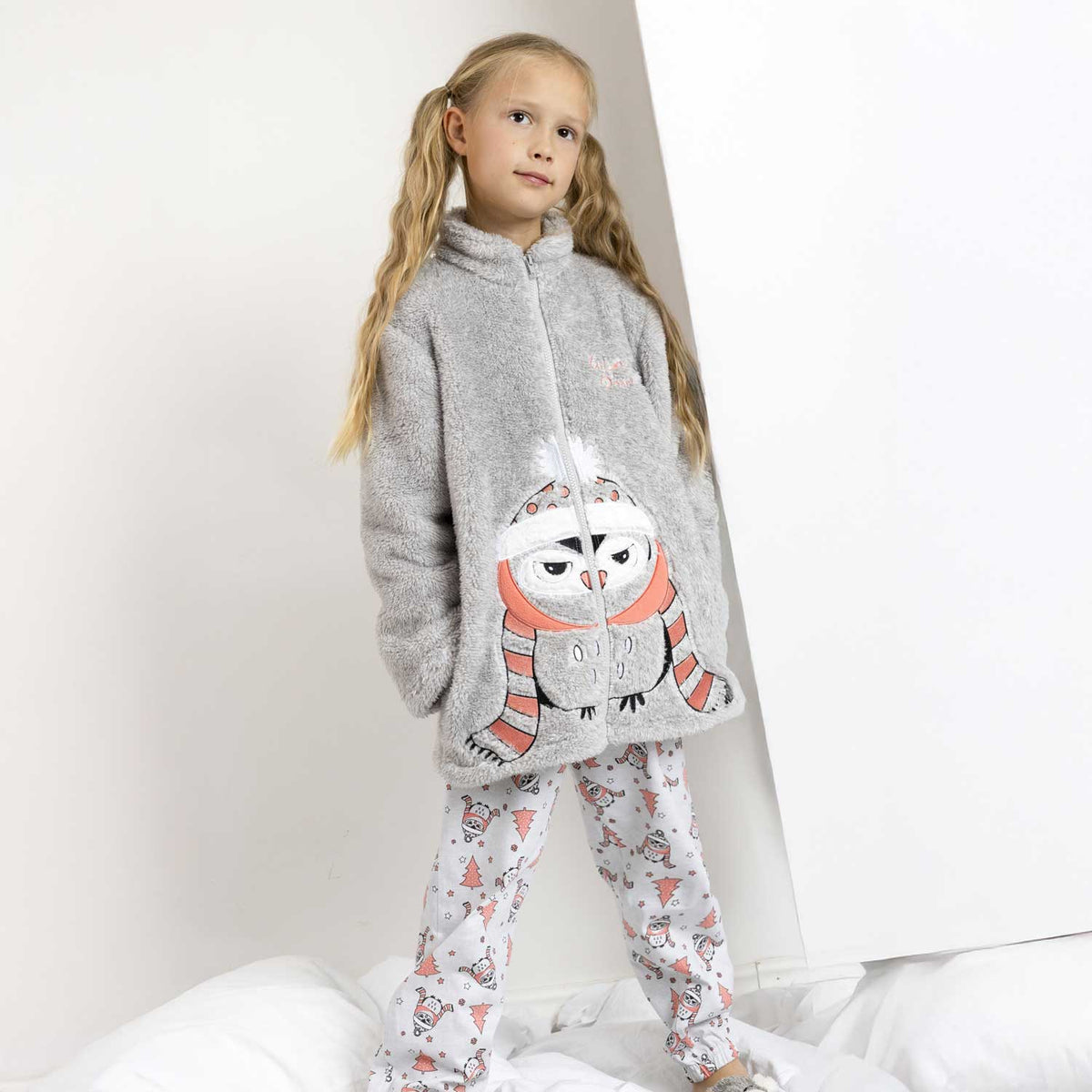 Giacca da camera bambina con gufetto Admas 67288