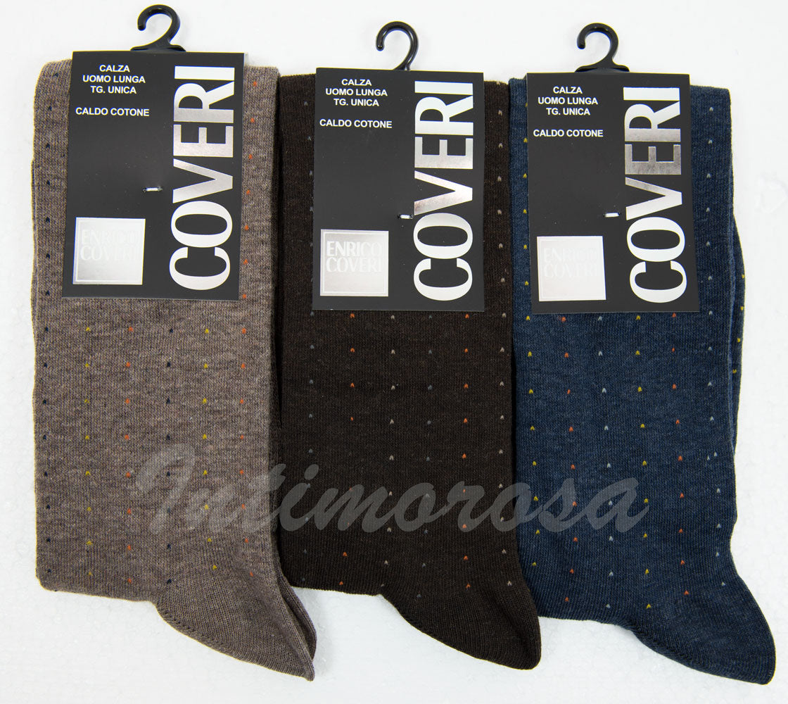 Calze uomo lunghe Enrico Coveri caldo cotone 3 paia