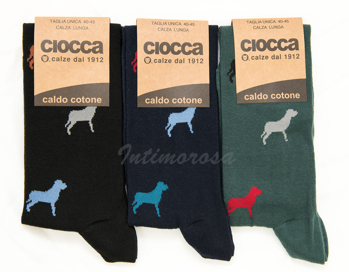Calze uomo lunghe caldo cotone Ciocca 134 moda 3 paia