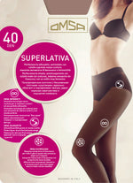 Collant senza cuciture Omsa Superlativa 40 den semivelato 5 paia