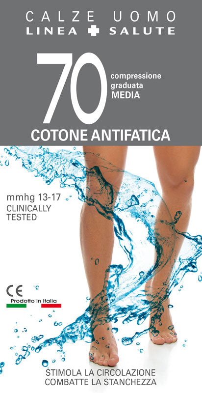 Calze uomo compressione graduata Cabifi cotone 70 den
