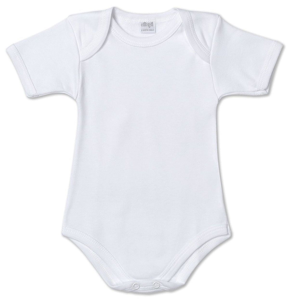 Body neonato bambino ellepi 891 caldo cotone manica corta 3 pz