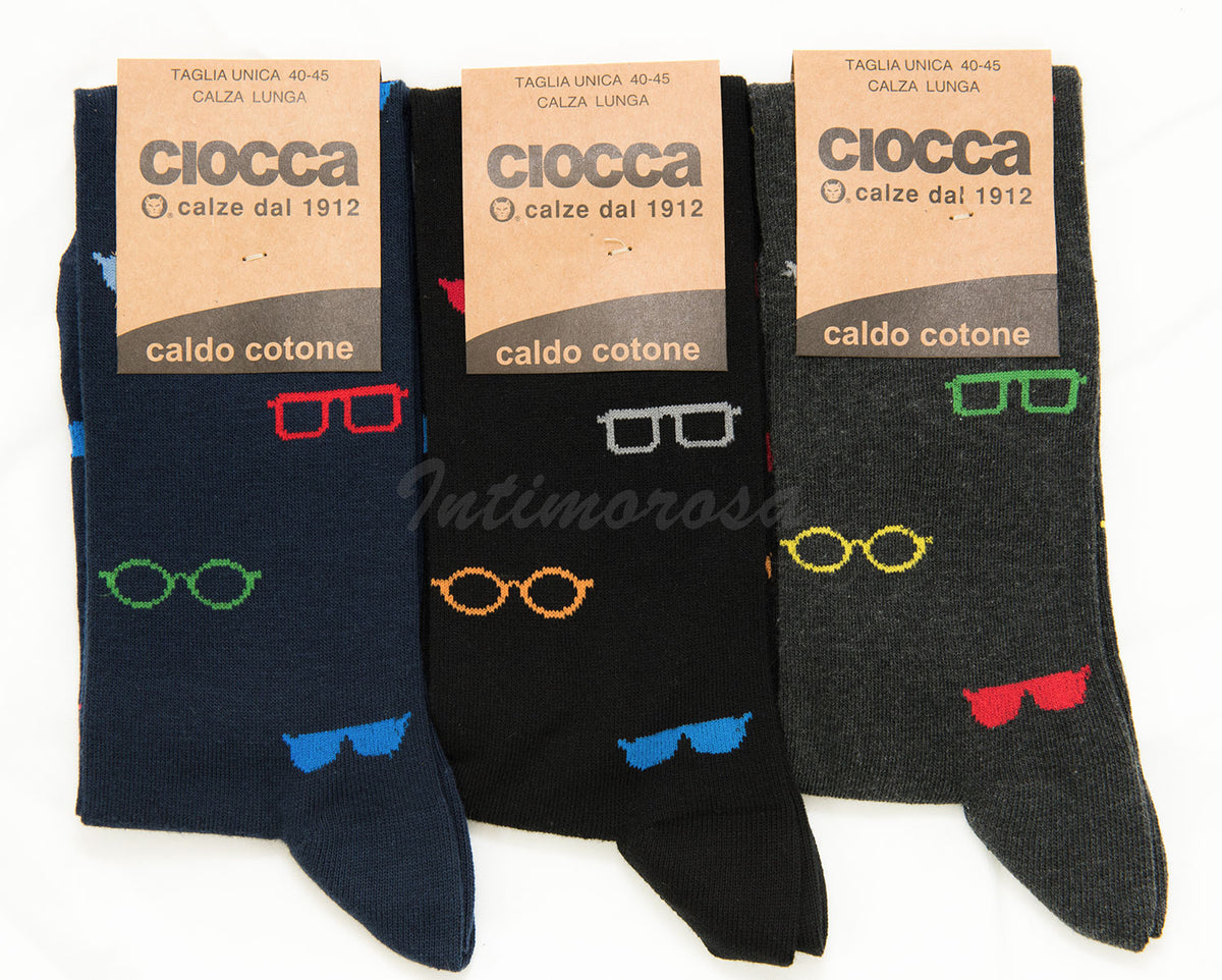 Calze uomo lunghe caldo cotone Ciocca 135 moda 3 paia