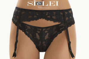 Reggicalze Sièlei 1679 in pizzo floreale