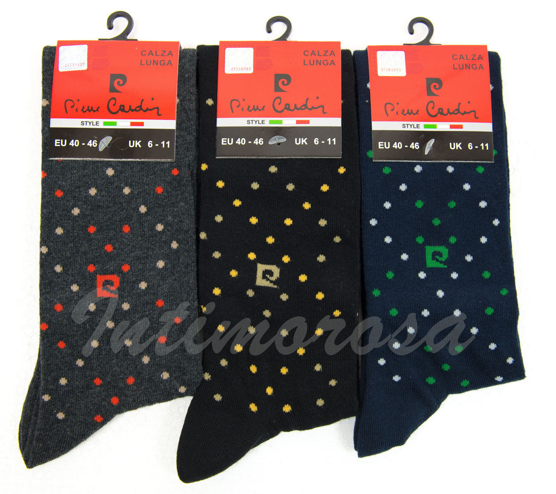 Calze uomo lunghe caldo cotone Pierre Cardin 3 paia