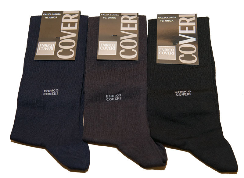 Calze uomo lunghe Enrico Coveri 3 paia cotone