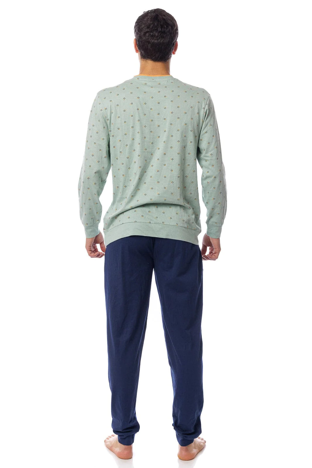 Pigiama uomo 100% cotone Cippi 0479-S23 salvia blu