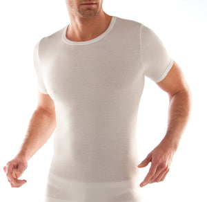 Maglia intima uomo girocollo Liabel mezza manica lana cotone 0532123