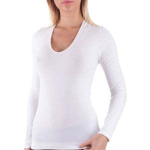 Maglia donna Bellissima 069 decolletè in microfibra