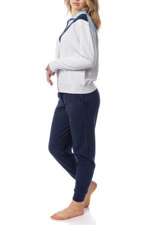 Tuta donna cotone Superga SWS23200 navy celeste grigio