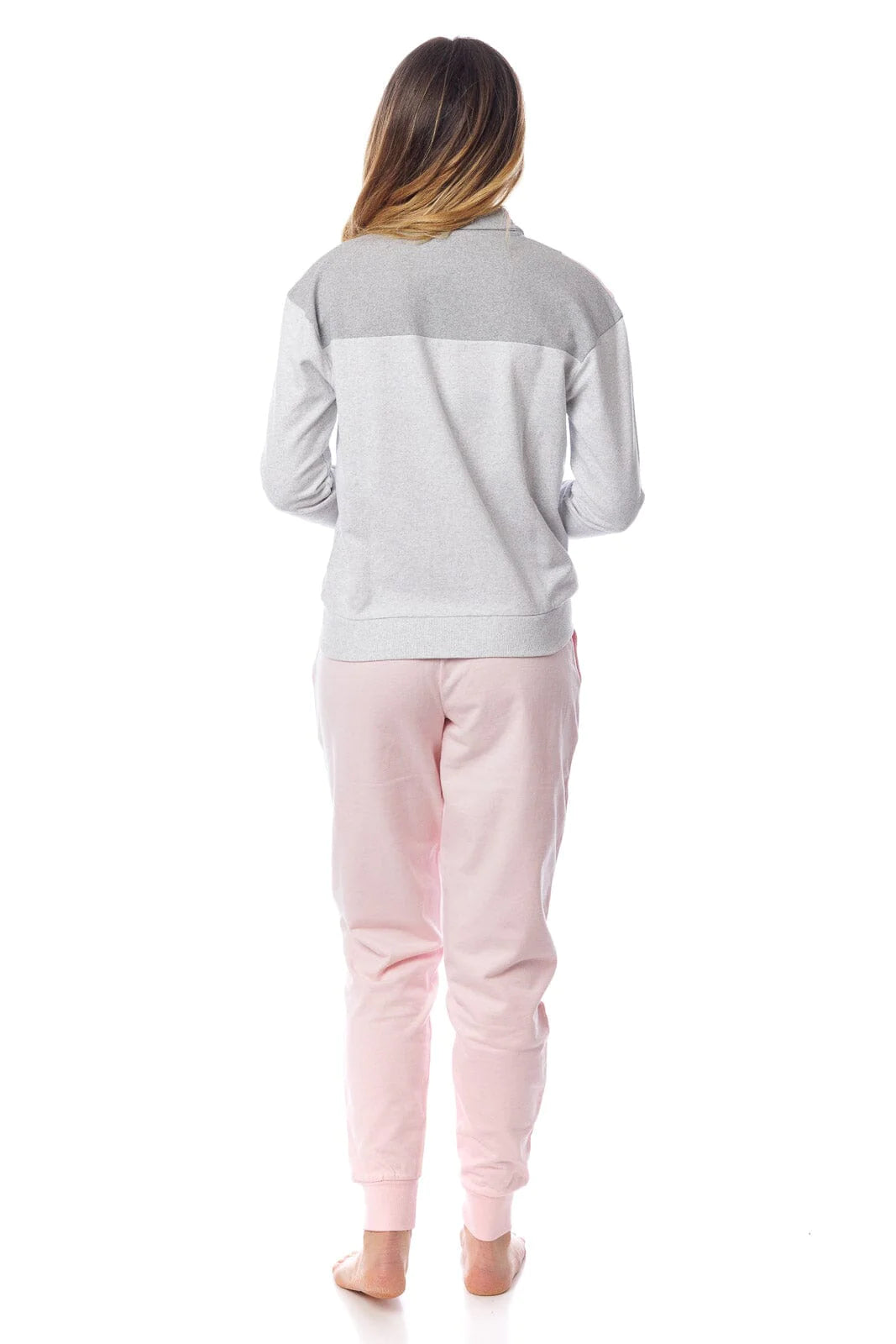 Tuta donna cotone Superga SWS23200 rosa grigio melange