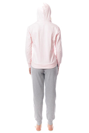 Tuta donna cotone Superga full zip SWS23207 rosa grigio sport tempo libero