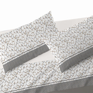 Completo letto matrimoniale cotone made in Italy Vegas Biancaluna