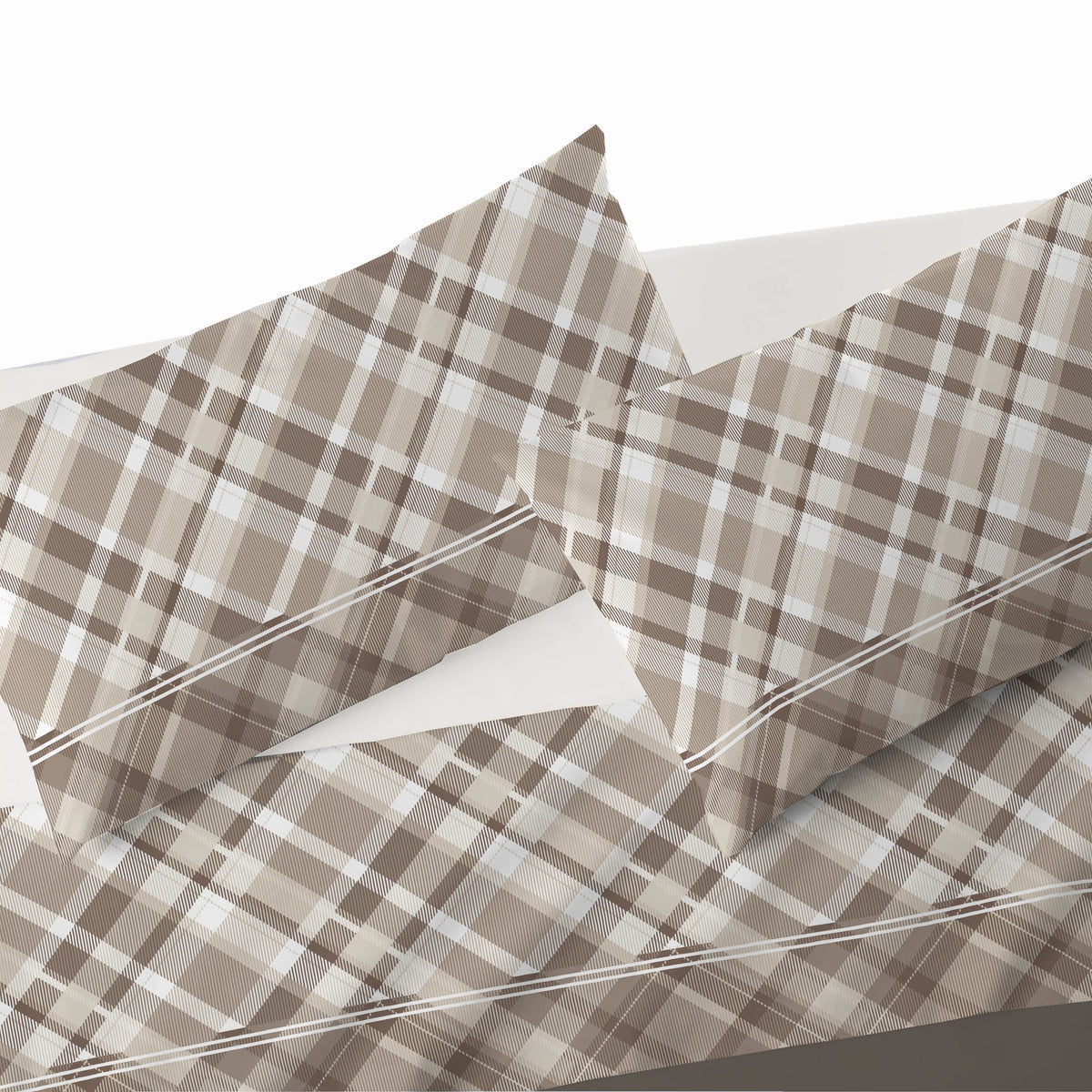Completo letto in cotone tartan Biancaluna lyra