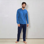 Pigiama uomo serafino Navigare B2Y14280 in cotone