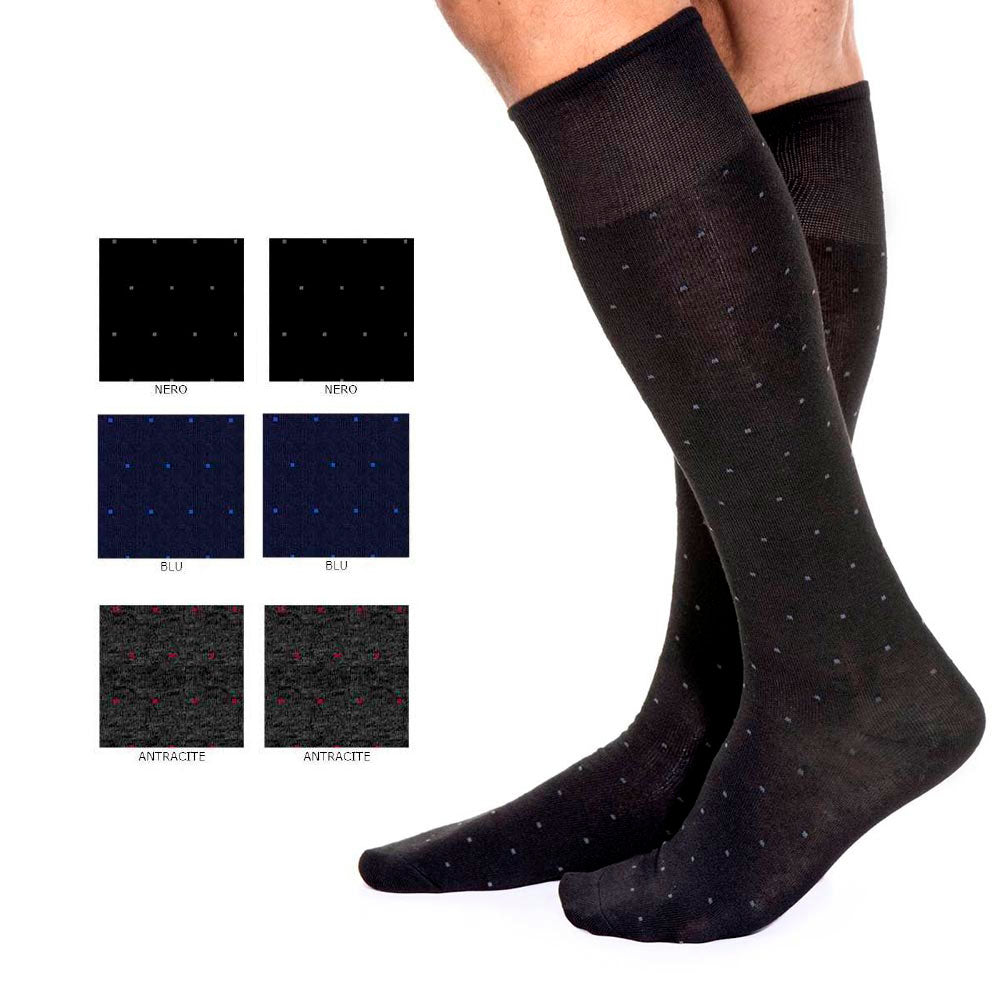 Calze uomo Meritex 1610 fantasia pois caldo cotone 6 paia