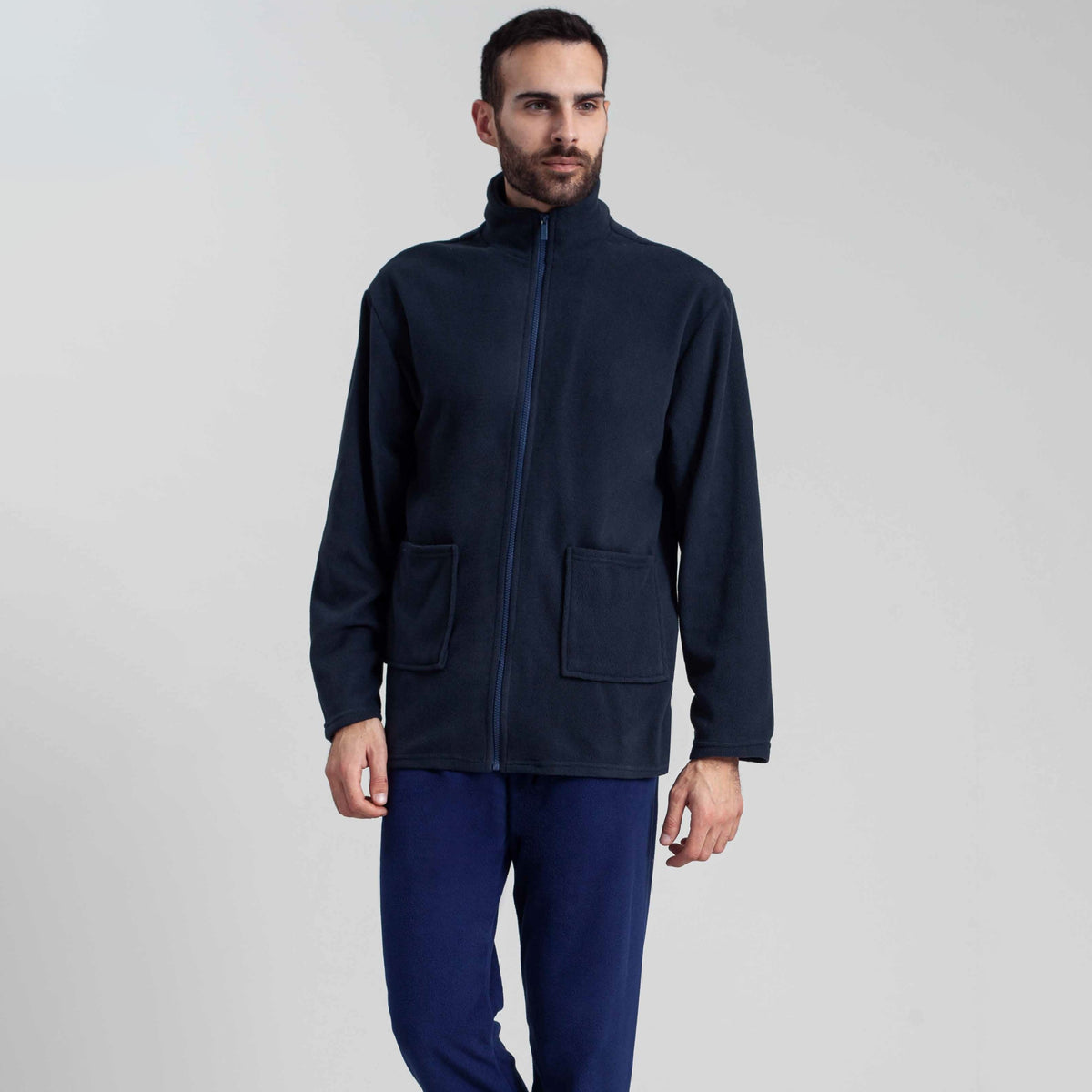 Giacca da casa uomo con zip Pile Irge MIP 1873