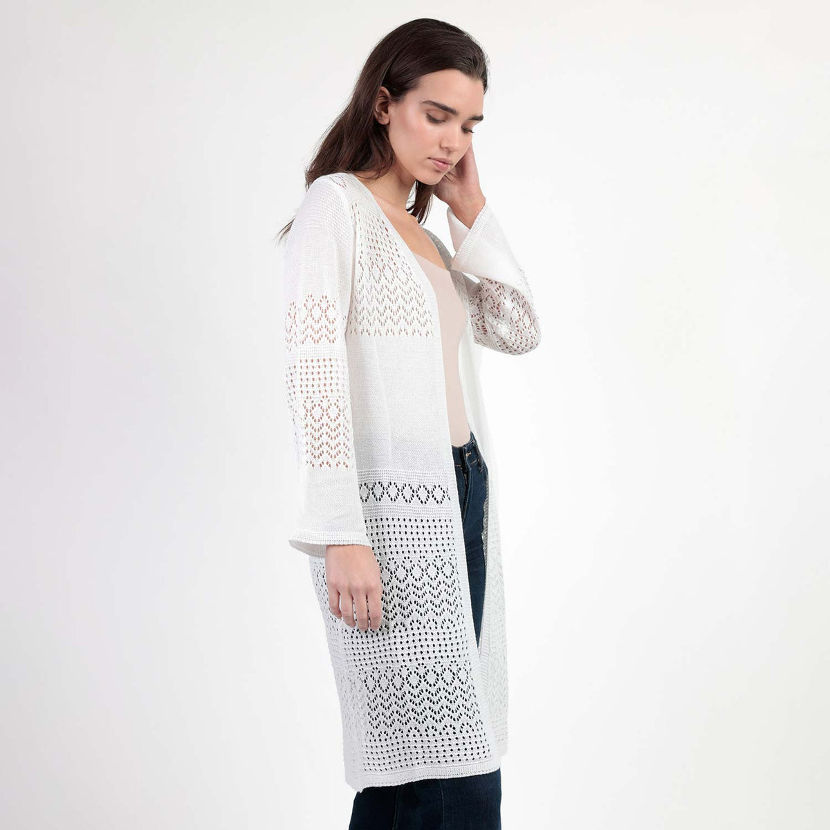 Kimono donna crochet in cotone Admas 19894