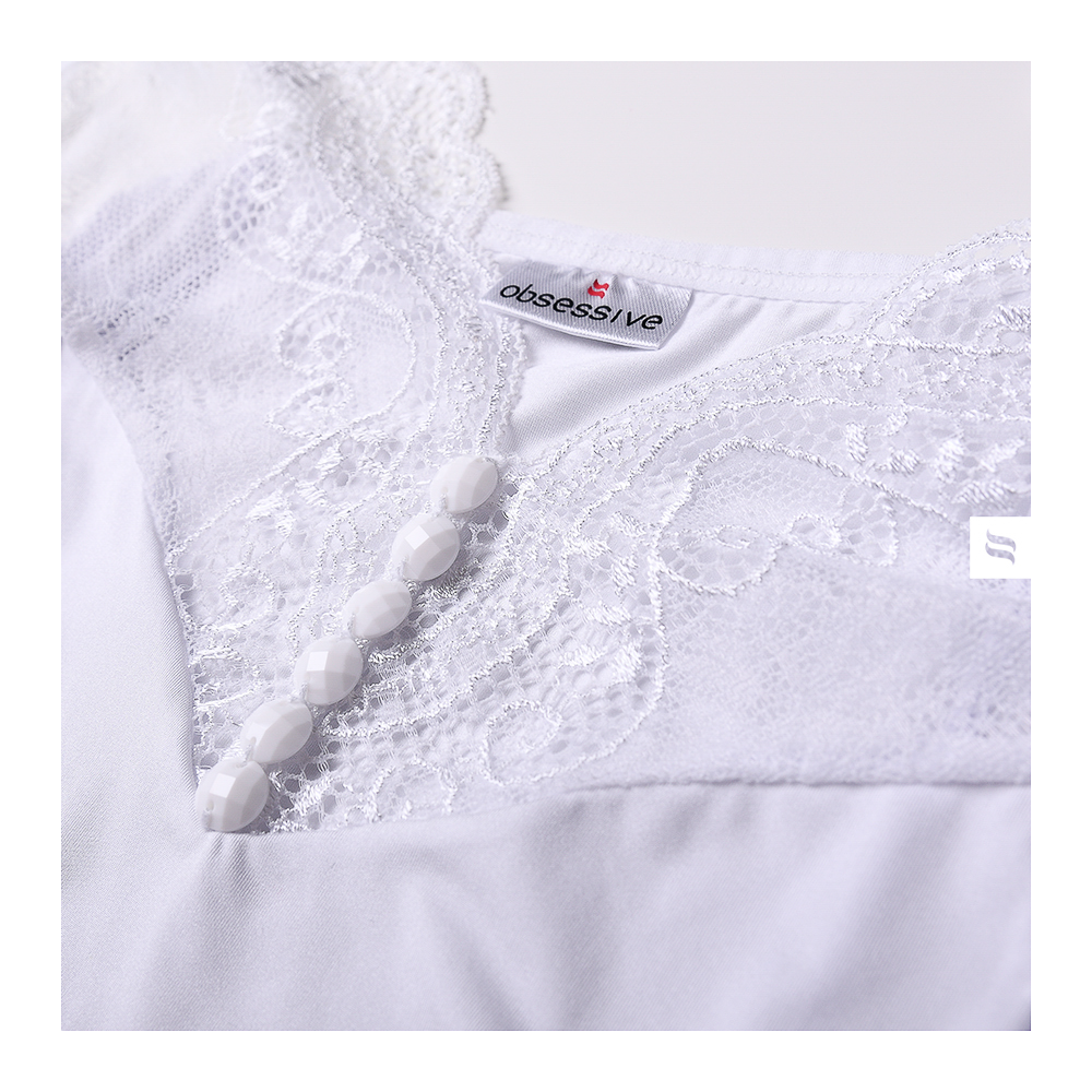 Sexy sottoveste + perizoma Obsessive miamor chemise e thong bianco sposa
