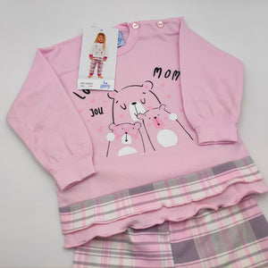 Pigiama neonata Gary H10022 in cotone felpato