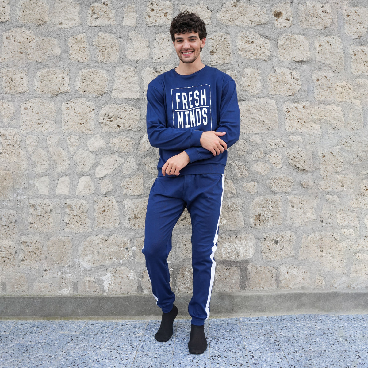 Pigiama uomo invernale Ambro U8011.23 caldo cotone