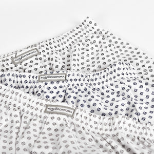 Boxer uomo in 100% cotone Rossoporpora 205 fantasia rombi 3 pezzi
