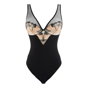 Body con ferretto tulle ricamato e microfibra Sans Complexe 20SAP04