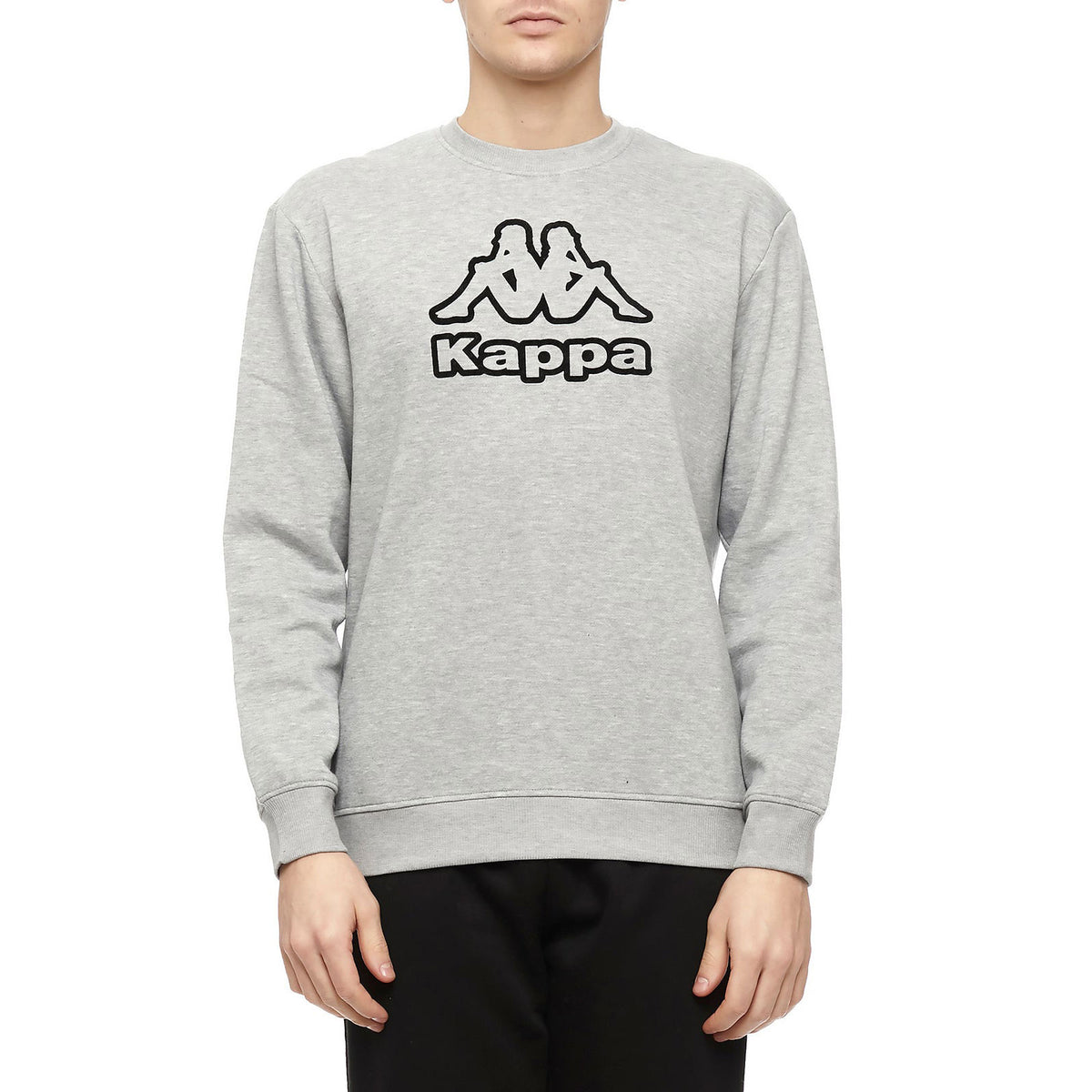 Pigiama tuta Kappa in cotone felpato sportiva 21285 grigio nero