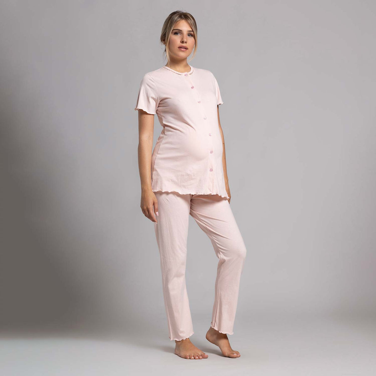 Pigiama donna premaman maglia aperta Biancaluna 26D21304