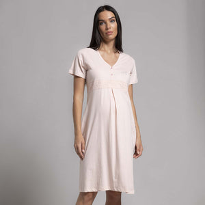 Camicia da notte premaman cotone leggero Biancaluna 26D21315