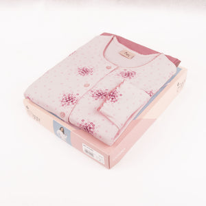 Pigiama donna Cippi 2172 aperto caldo cotone rosa