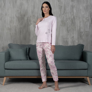 Pigiama Donna scollo a serafino, in caldo cotone Cippi Modello 2235