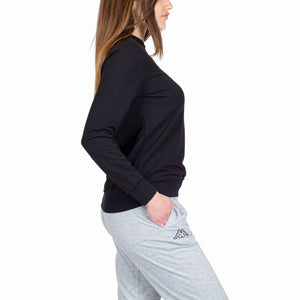 Pigiama donna stile tuta Kappa KWS 22970 cotone nero grigio