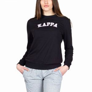 Pigiama donna stile tuta Kappa KWS 22970 cotone nero grigio