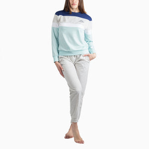 Pigiama donna stile tuta Kappa KWS 22971 cotone cielo